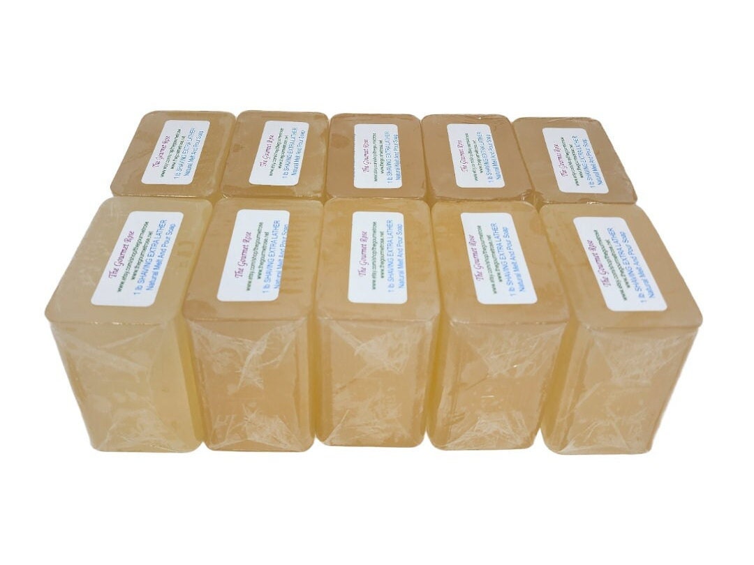 10 or 18 lb SHAVING EXTRA LATHER Melt And Pour Soap Making Base Shave Pure 100% All Natural Wholesale Bulk Glycerin High Bubbles Suds Sudsy