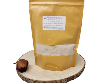 1 libra de LECHE DE LUNA ORGÁNICA, té en polvo para el estado de ánimo, bebida vegana kosher certificada para la salud, leche de anacardo, raíz de ashwagandha, jengibre, shatavari, venta al por mayor