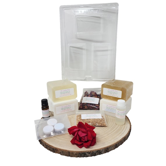 EASY SOAPMAKING KIT Handmade Soap Making DiY Hobby 100% All Natural Melt And Pour Do It Yourself Kid's Adult's Crafting Gift 16-20 Bath Bars