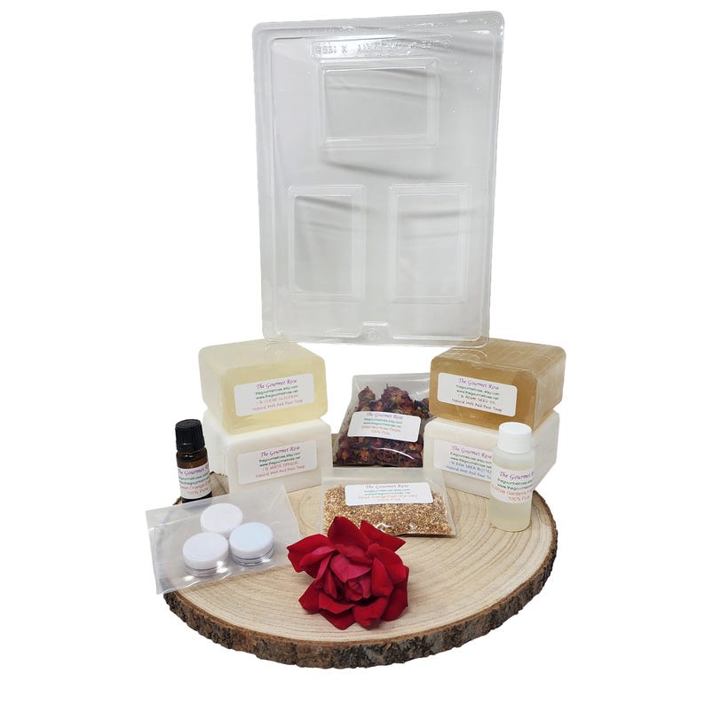 EASY SOAPMAKING KIT Handmade Soap Making DiY Hobby 100% All Natural Melt And Pour Do It Yourself Kid's Adult's Crafting Gift 16-20 Bath Bars image 1