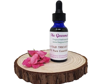 1 oz FOUR THIEVES ESSENTIAL Oil Blend Pure Blended Aromatherapy Soap Candle Natural Clove Cinnamon Lemon Eucalyptus Rosemary Undiluted