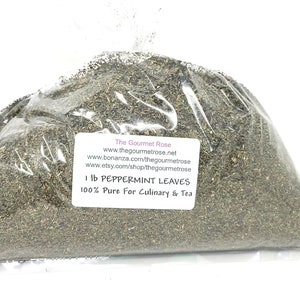1 lb PEPPERMINT TEA LEAVES Dried Loose Herb Green Herbal Mint Mentha Piperita Folia Culinary Bath Sachets Soaps Herbs Bulk Wholesale 16 oz
