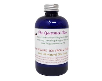 4 oz ORGANIC ACNE TONER All Natural Remedy Blemish Tea Tree Apple Cider Vinegar Facial Face Astringent Cleansing Alcohol Free Wholesale