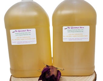 2 GALLON LIQUID SOAP Natural Glycerin Unscented All 100% Pure Vegan Hand Body Bath Wash Shower Gel Biodegradable Eco Friendly Wholesale Bulk