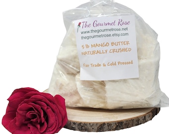 5 or 10 lb MANGO SEED BUTTER Tropical Raw 100% All Natural Kernel Refined Pure Body Lotion Soap Ingredient Bath Melt Additive Bulk Wholesale