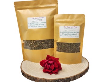 Chá de agulhas de abeto balsâmico orgânico, 227 g (8 oz), seco e cortado, fragrância natural para casa, potpourri, árvore da floresta do Maine, botânico, embalagem ecológica em saco kraft de 57 g (2 oz) ou 113 g (4 oz).