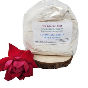 1 lb OATMEAL MILK & HONEY Powder Dried Oats DiY Milk Bath Bomb Salts Ingredient Soap Additive Dry Skin Facial Face Mask Bulk Wholesale 1 oz