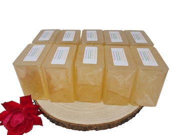 Base de sabonete de mel de 4,5 kg (10 libras), glicerina de grau A, 100% natural, pura, para derreter e despejar, em atacado, sem aditivos, livre de detergentes e biodegradável.