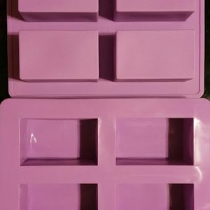 4 oz SILICONE RECTANGLE MOLD Soap Melt and Pour Molds Individual Bar Rectangular Chocolate Rubber Baking Cupcake Loaf Candy Making Craft