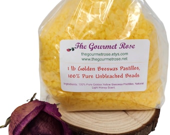 1 libbra di CERA D'API GIALLA DORATA, Pastiglie d'oro, Perle di cera d'api, Premium Naturale, Non sbiancato, 100% grezzo, Forniture per la fabbricazione di candele, Sapone, Balsamo per labbra, 16 once