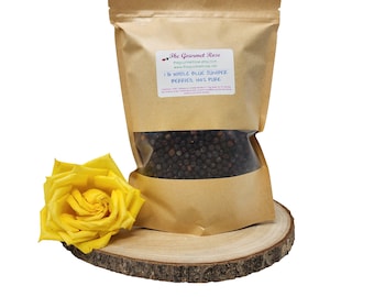 1 lb BLUE JUNIPER BERRIES Tea Berry Dry Dried Natural Diuretic Potpourri Bath Sachets Herbs Bulk Wholesale Hungary Gin Flavor Culinary 16 oz