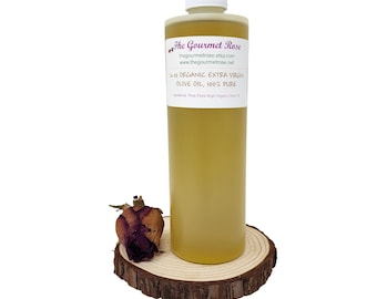 Aceite de oliva orgánico prensado en frío de 16 oz, puro, de grado alimenticio, hidratante facial, masaje facial, jabón, bálsamo labial, loción de jabón, venta al por mayor, 8 oz