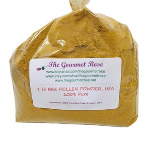 1 lb ORGANIC BEE POLLEN Powder Wild Crafted UsA Premium Prime Grade A 100% Pure Health Allergy Remedy Nutritional Supplement 16 oz