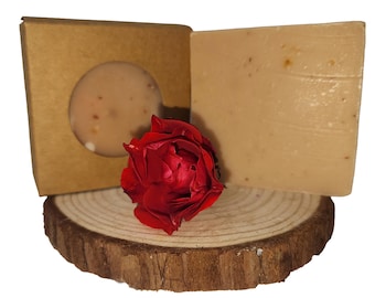 5 oz OATMEAL MILK & HONEY Soap Raw Oat All Natural Handmade Cold Process Processed Eco-friendly Biodegradable Box Package Big Bath Body Bar