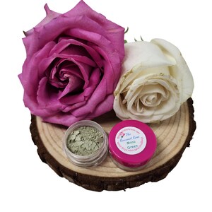 SOMBRA DE OJOS VERDE MUSGO Polvo Delineador de ojos Minerales para todo tipo de piel Maquillaje mineral orgánico 100 % natural Frasco de 5 gramos de volumen 1,5 gramos de peso imagen 3