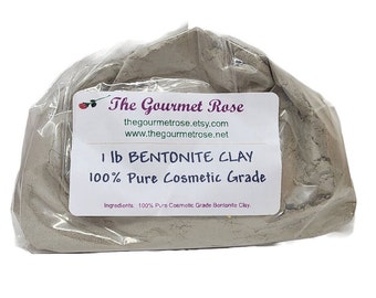 1 lb or 2 lb ORGANIC SODIUM BENTONITE Clay Pure Body Wrap Cosmetic Face Facial Mud Mask Natural Skin Detox Shaving Soap Additive Bath Scrub