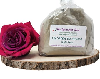 1 lb GREEN TEA POWDER Loose Leaf Certified Kosher Wildcrafted Chun Mei Dry Cut Dried Herbal Food Grade Culinary Pure Natural Wholesale Bulk