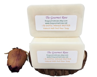 lb MANGO BUTTER SOAP Base Melt And Pour Making Natural Vegan No SLs Sulfate Free Non Gmo Certified Sustainable Palm Oil Hobby DiY Crafting