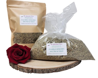 1 lb WHOLE ROSEMARY LEAF Wild Crafted Dried Dry Culinary Food Seasoning Tea Herbs Spice Bread Baking Cooking Kosher Certified Bulk Wholesale