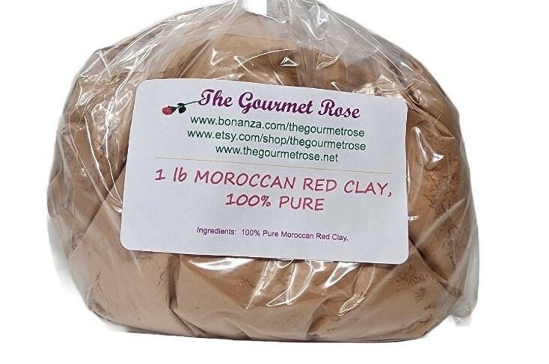 1 Lb MOROCCAN RED CLAY Rhassoul Pure Spa Body Wrap Morocco Cosmetic