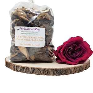 1 libra de cáscara de naranja amarga, cuartos de cáscara, cáscara seca, cáscara culinaria cortada, amargos, aditivos para cerveza, alimentos puros, elaboración de té, cocina, caliente, popurrí