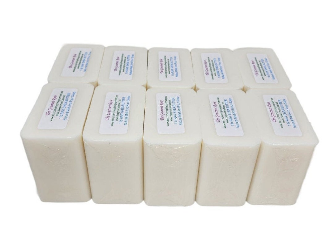 10 Lb or 18 Lb SHEA BUTTER SOAP Melt and Pour Base Raw Vegan Glycerin