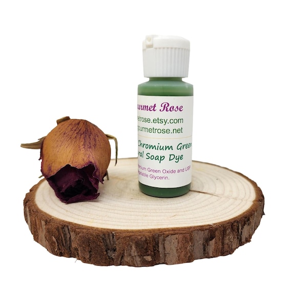 1 oz CHROMIUM GREEN LIQUID Iron Oxide Soap Colorant Natural Dye Skin Care Makeup Melt Pour Cold Processed Process Water Oil Soluble