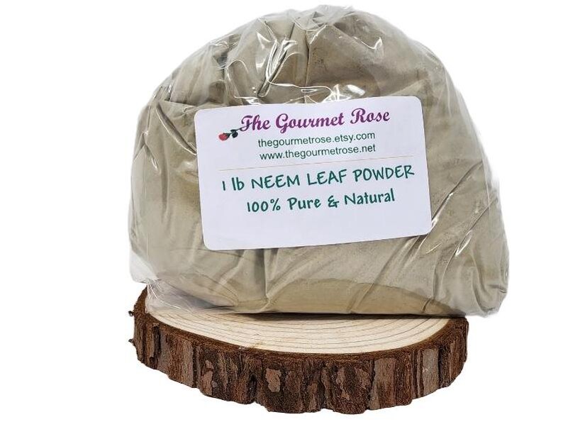 1 lb NEEM LEAF POWDER Pure Extract Tree Dried Loose Herbal Encapsulation Food Culinary India Natural Soap Dye Colorant Bulk Wholesale 16 oz