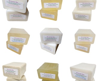 2 funty U CHOOSE MELT AND POUR Mydło z mleka koziego Masło kakaowe Białe Niska zawartość potu Czysta gliceryna Całkowicie naturalne Zrób to sam Zrób to sam Robienie mydła