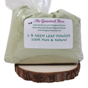 1 lb NEEM LEAF POWDER Supplement Pure Extract Tree Dried Herbal Encapsulation Culinary India Natural Soap Dye Colorant Bulk Wholesale 16 oz image 3