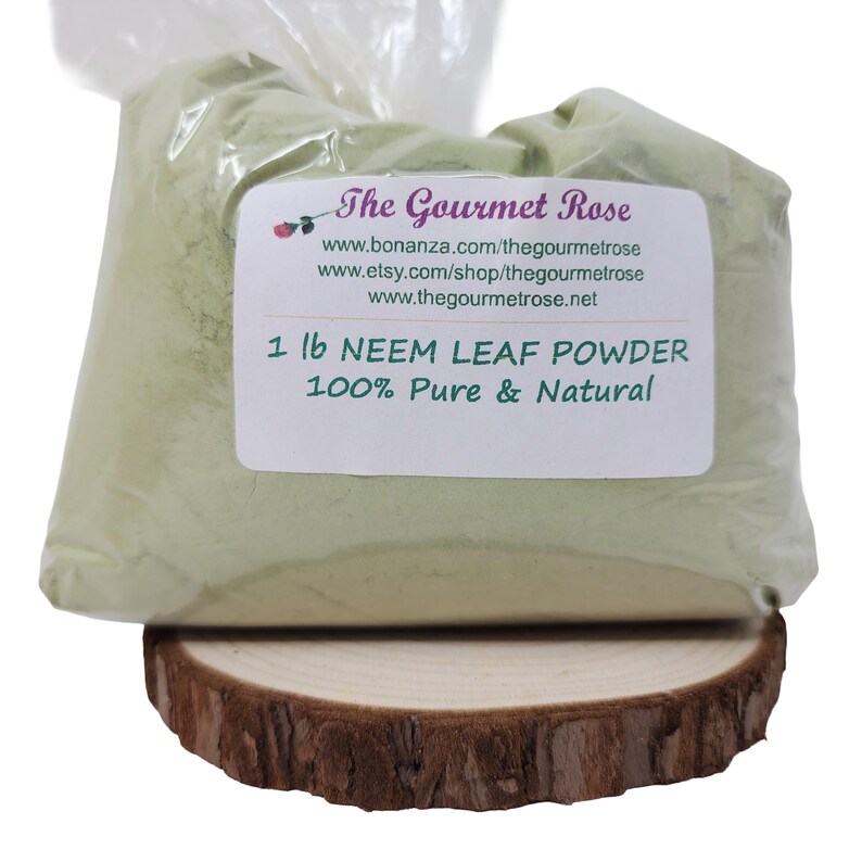 1 lb NEEM LEAF POWDER Supplement Pure Extract Tree Dried Herbal Encapsulation Culinary India Natural Soap Dye Colorant Bulk Wholesale 16 oz image 3