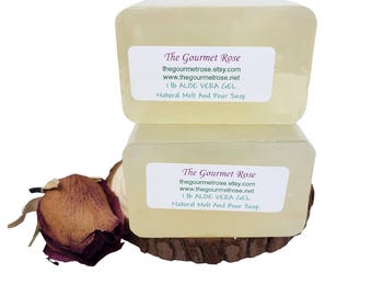1 lb 2 lb ALOE VERA GEL Melt And Pour Soap Base Pure Hot Processed 100% All Natural Wholesale Bulk Glycerin Healing Pure Sensitive Skin Baby