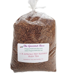1 lb RED ROOIBOS TEA African Caffeine Free South Africa Bush Loose Herbal Beauty Skin High Antioxidant Vitamin Minerals Bulk Wholesale 16 oz