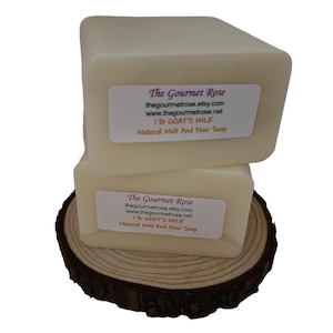 CREAMY GOAT&#39;S MILK Soap Melt and Pour Base Goat Glycerin 100% All Natural Sustainable Palm Wholesale Biodegradable Green Sulfate free 1 2 lb