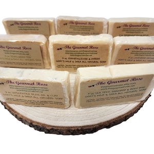 8 GOAT&#39;S MILK SOAP Variety Goat Shea Butter UChoose Cold Process Goats All Natural Body Bar Handmade Eco-friendly Biodegradable Wrapped Bulk