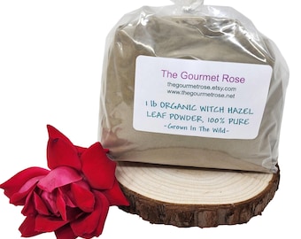 1 lb ORGANIC WITCH HAZEL Leaf Powder Extract Pure Wild Grown Antioxidant Botanical Astringent Tea Face Toner Mask Skin Soap Making Hair Bulk