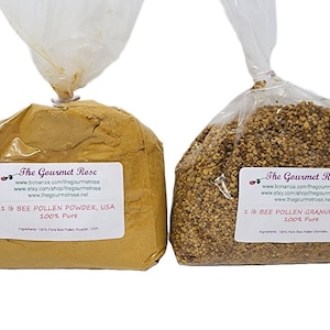 1 lb ORGANIC BEE POLLEN Powder Beads Pastilles Granules Wild Crafted UsA 100% Pure Health Allergy Remedy Nutritional Supplement 16 oz