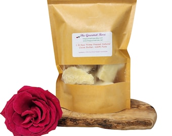 1 Pfund BIO KAKAO BUTTER Unraffinierte Raw Prime Pressed Pure 100% Alle natürliche goldene gelbe Körperbutter Lotion Seife Schokoladengeruch 16 Unze