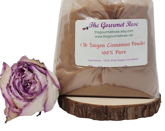 1 libra de canela de Saigón en polvo al 5% de aceite (Cinnamomum loureiroi, Vietnam). Ideal para repostería, postres, guarniciones y cocina vietnamita (Pho). Venta al por mayor a granel (16 oz).