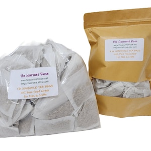 1 lb CHAMOMILE TEA BAGS Flower Herbal German Dried Dry Wild Egyptian Flowers Organic Relaxing Botanicals Bulk Wholesale Eco Packaging 4 oz