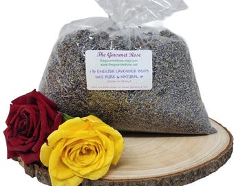 1 lb ENGLISH LAVENDER BUDS Tea Edible Ultra Super Blue Dried Flower Sprinkles Potpourri Sachets Lavandula France Bulk Wholesale 1st #1 Grade