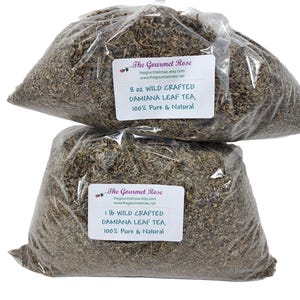 1 libra de Té de hojas cortadas de Damiana, tamizado, silvestre, elaborado, seco, para uso culinario, hierbas, escoba de anciana, certificado kosher, mexicano, venta al por mayor, 8 oz