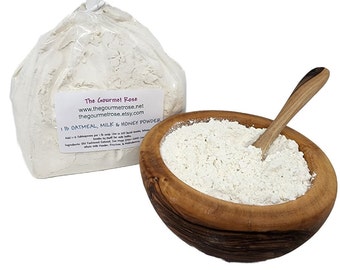 1 lb OATMEAL MILK & HONEY Powder Dried Oats DiY Milk Bath Bomb Salts Ingredient Soap Additive Dry Skin Facial Face Mask Bulk Wholesale 1 oz