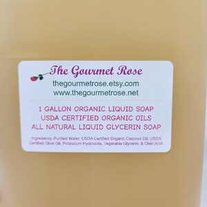 SAVON LIQUIDE BIOLOGIQUE Glycérine, huile d'olive épaisse, sans parfum, entièrement naturel végétalien pour le corps, lavage de bain, gel douche, visage, vente en gros, 1 gallon image 2