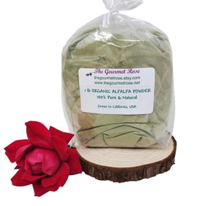1 lb ORGANIC ALFALFA POWDER Certified Non-Gmo California UsA Grown Pure Kosher Hay Supplement Vitamins Minerals Health Herb Herbal Wholesale
