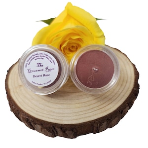 DESERT ROSE BLUSH Rouge Blusher Light Medium Tan Dark Deep Skin Tones Minerals 100% Natural Mineral Makeup Barattolo da 10 grammi 3 grammi di peso