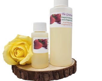 FRESH STRAWBERRY FRAGRANCE Oil Phthalate Free Strawberries Hot Cold Process Melt Pour Soap Body Lotion Soy Candle Wax Tart Scent 1 oz 4 oz