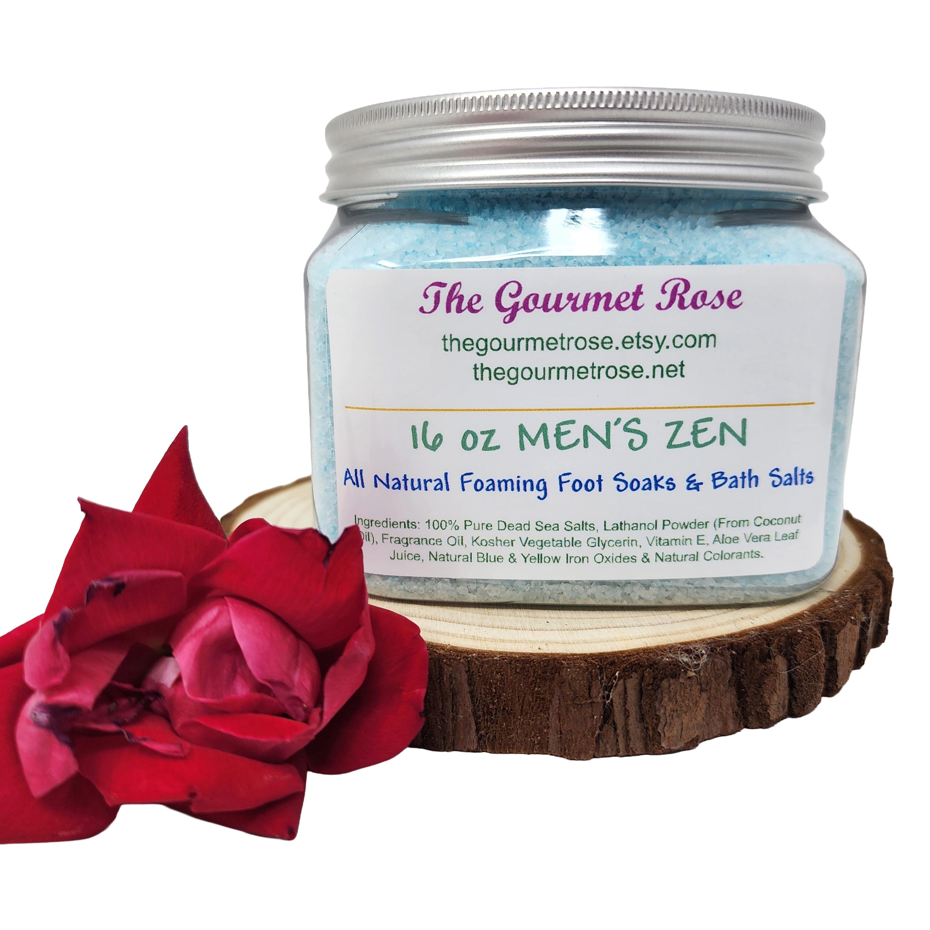 16 Oz MEN'S ZEN FOAMING Fizzy Foot Soak Bath Salts Soak Fizzing