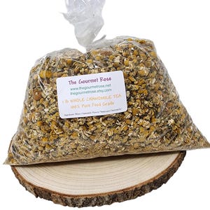 1 lb GERMAN CHAMOMILE FLOWERS Whole Tea Loose Wild Herbal Dried Dry Egyptian Egypt Flower Relaxing Potpourri Botanicals Bulk Wholesale 16 oz