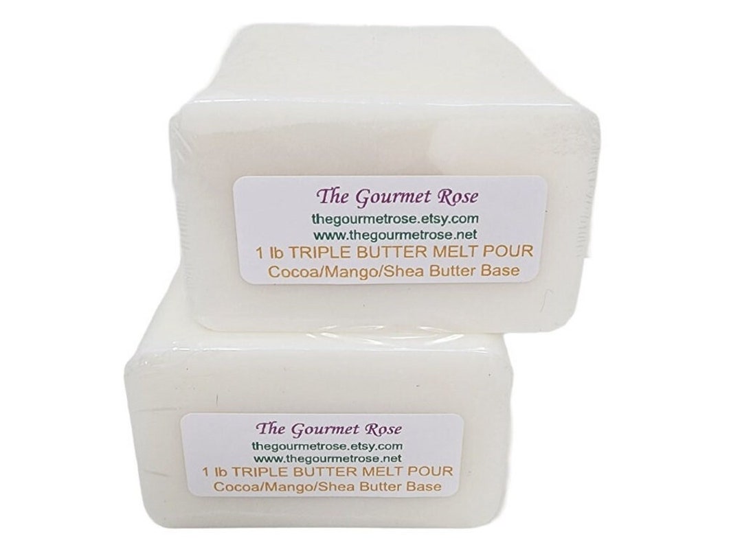 Lb MANGO SHEA COCOA Butter Soap Base Melt and Pour Triple 100 All Natural Vegan No Sls Sulfate